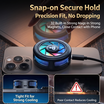 Magnetic TEC Phone Cooler with AI Temperature Control