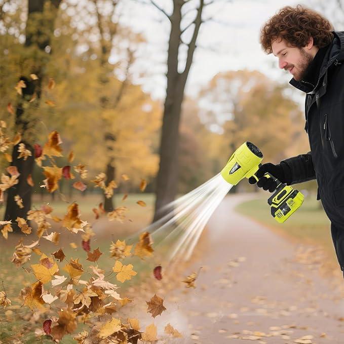 Turbo Cordless Leaf Blower: 150 MPH / 600 CFM, 21V 4.0Ah Lightweight Handheld Blower