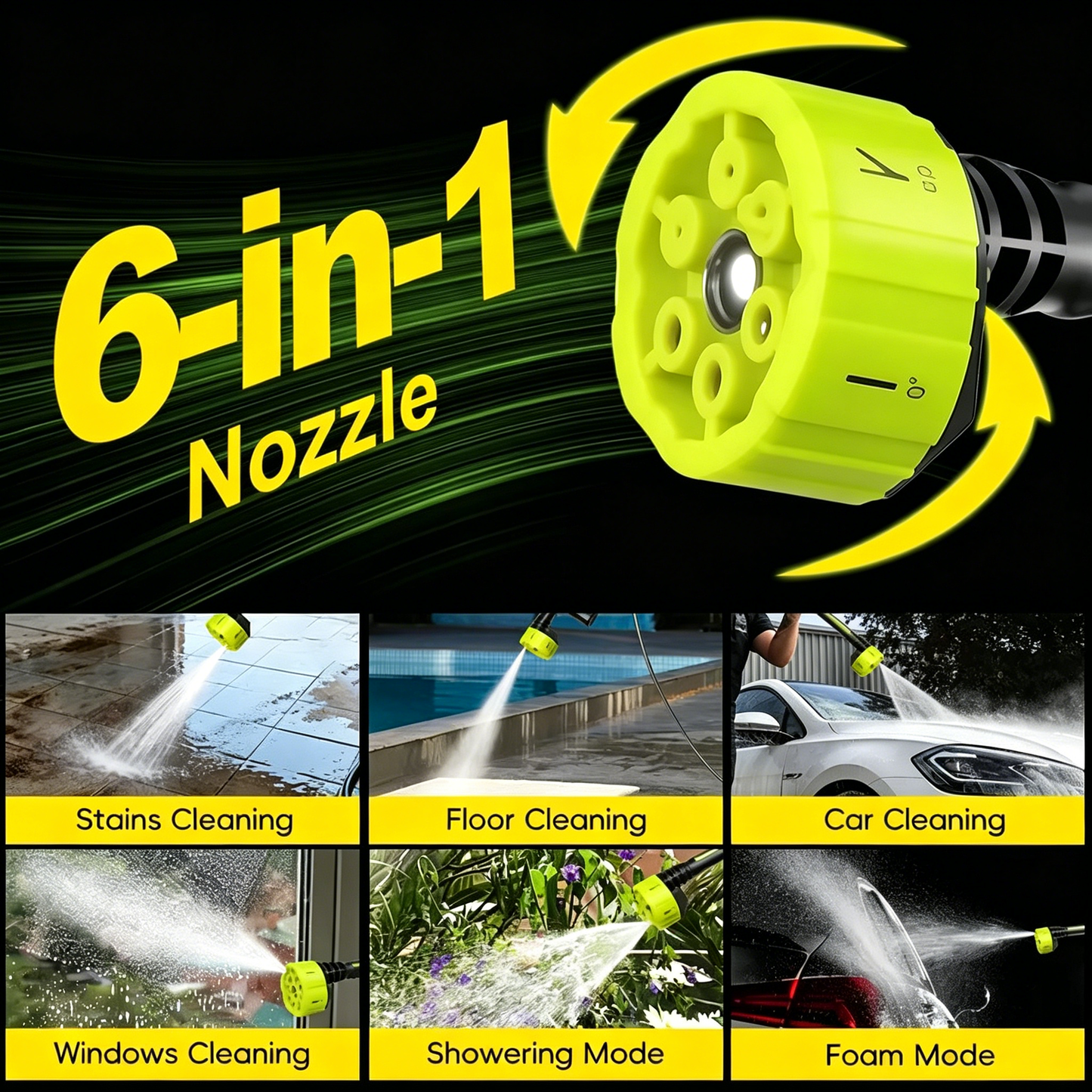 6-in-1 Portable Power Washer & Storage Bundle