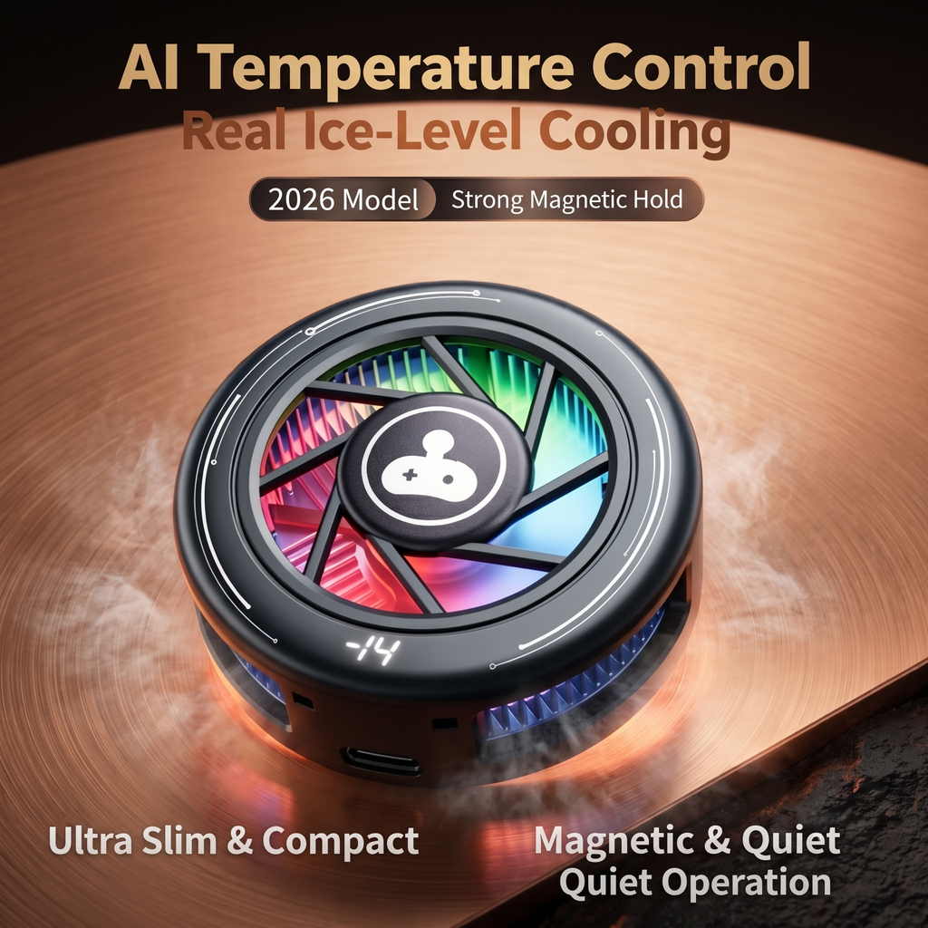Magnetic TEC Phone Cooler with AI Temperature Control