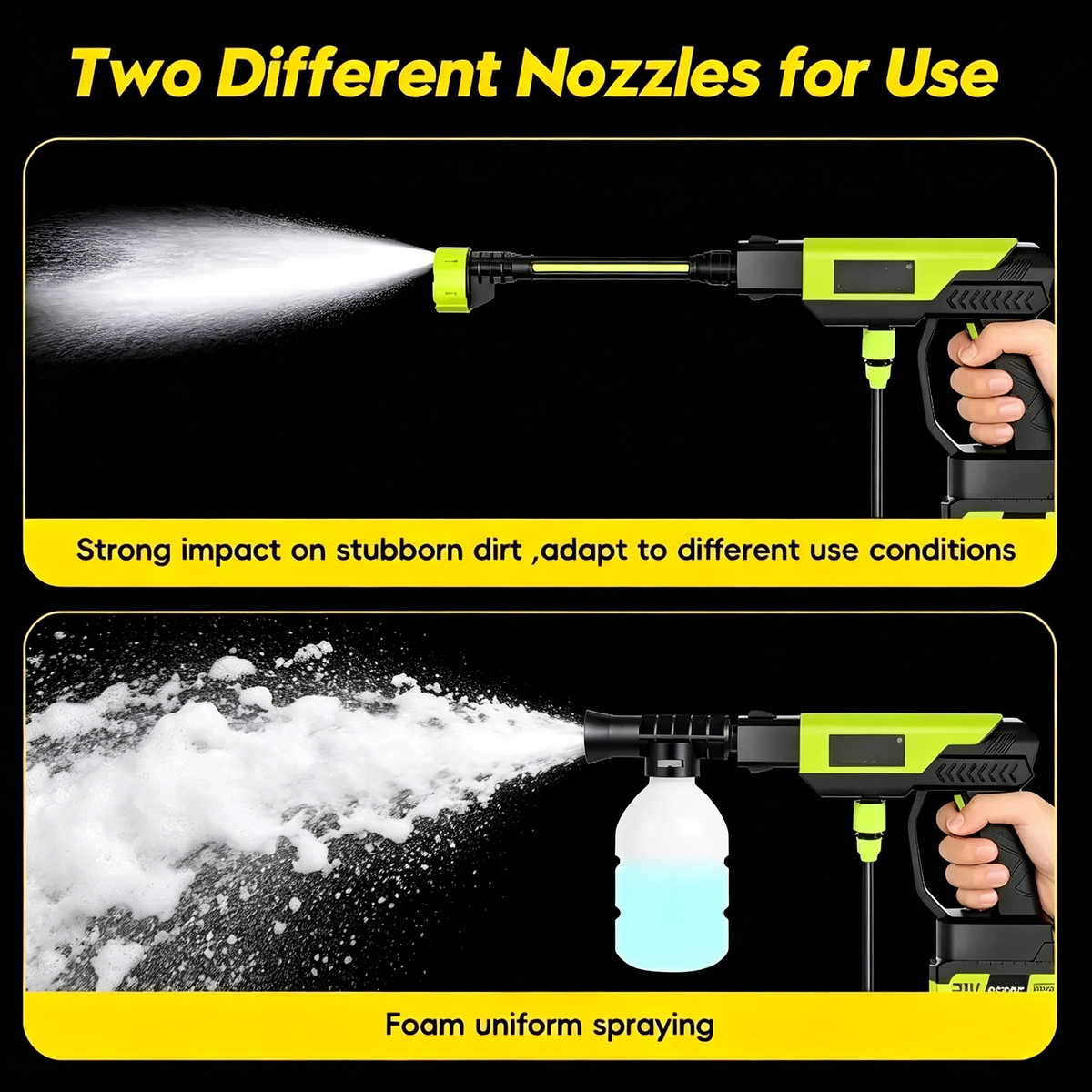 21V Cordless Power Washer + FREE Leaf Blower – 6-in-1 Clean & Dry Kit